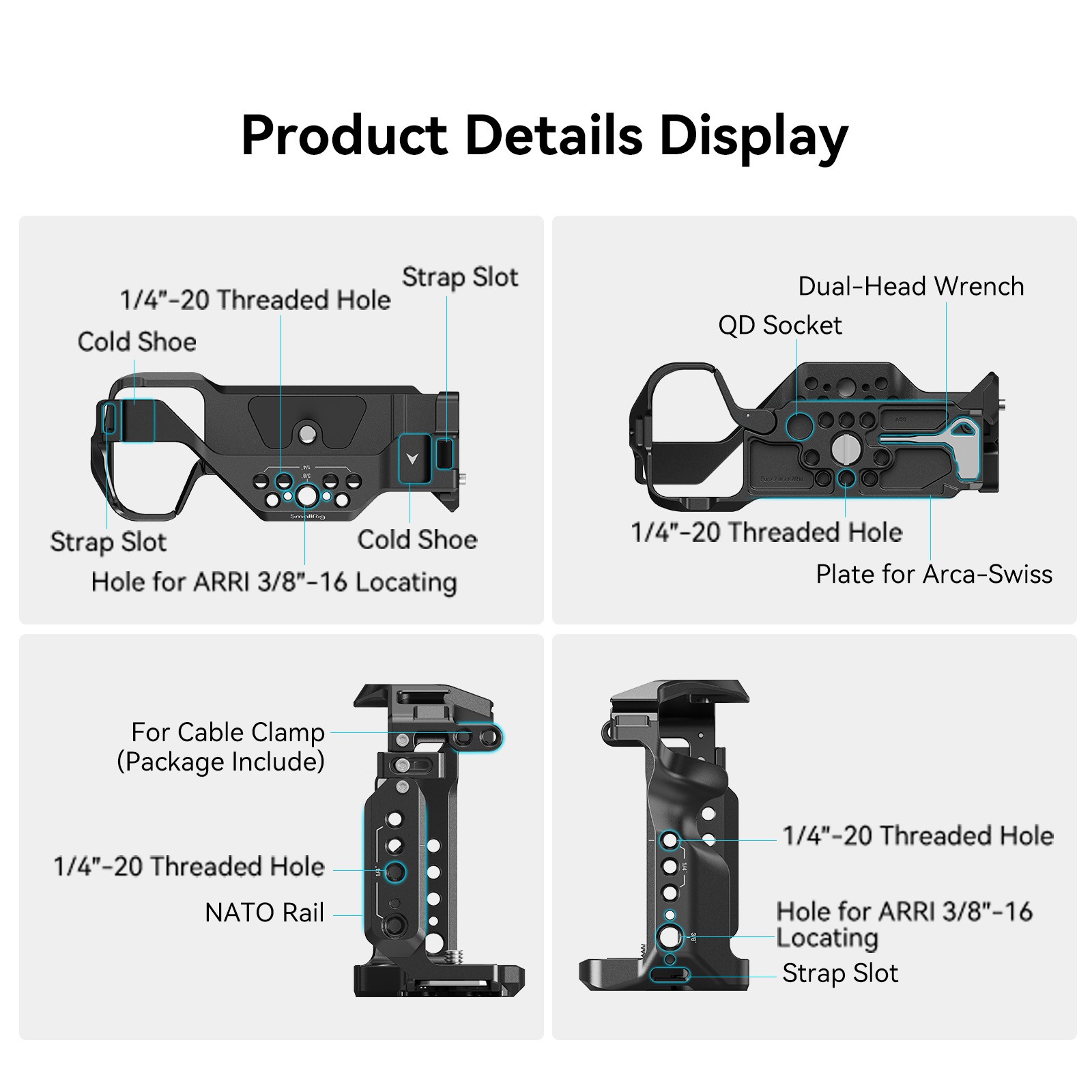 Khung Smallrig Cage Kit cho máy ảnh Sony Alpha 7 III / Alpha 7R III - 4198