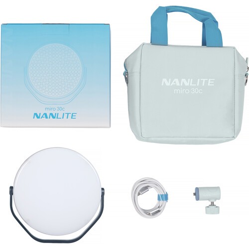 Nanlite miro 30c RGB Round LED Light Panel (Midnight Blue)
