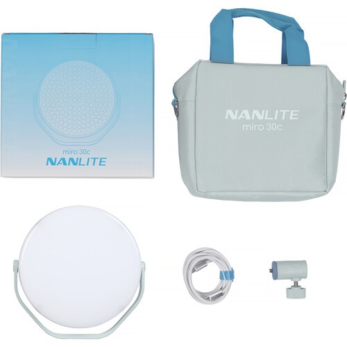 Đèn led Nanlite miro 30c RGB Round Light Panel (Mint Blue)