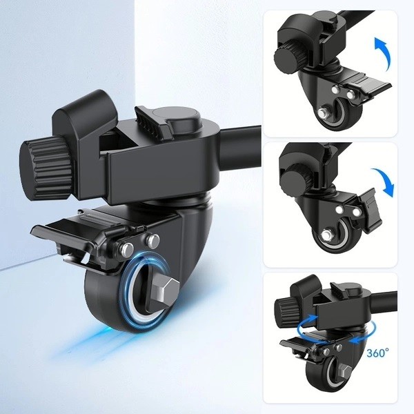 Bộ đế gắn tripod tích hợp bánh xe Ulanzi AT-02 chất liệu hợp kim nhôm tải trọng 20kg chính hãng