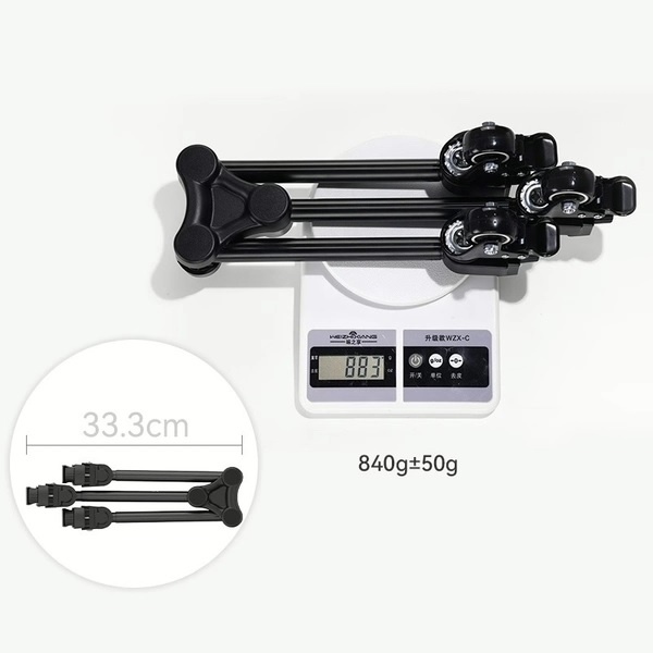 Bộ đế gắn tripod tích hợp bánh xe Ulanzi AT-02 chất liệu hợp kim nhôm tải trọng 20kg chính hãng