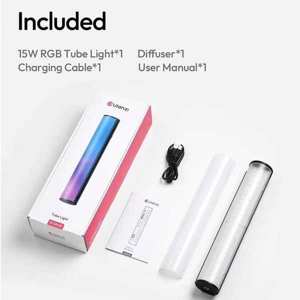 Đèn ống Ulanzi B15RGB 15W Tube Light - Bảo hành 12 tháng