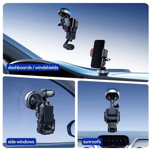 Ulanzi SK-23 Electric Suction Base - Đế hút từ tính đa năng cho điện thoại, DJI Action cam khả năng tải 1kg