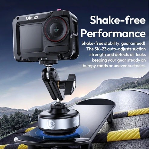 Ulanzi SK-23 Electric Suction Base - Đế hút từ tính đa năng cho điện thoại, DJI Action cam khả năng tải 1kg