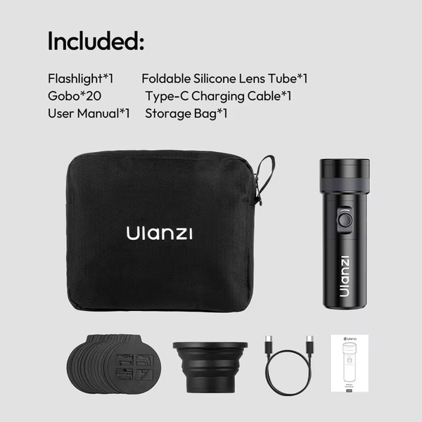 Ulanzi LM01 RGB 10W - Đèn pin Flash Light Photography chụp ảnh pin 7500mAh kèm 20 tấm hiệu ứng chính hãng