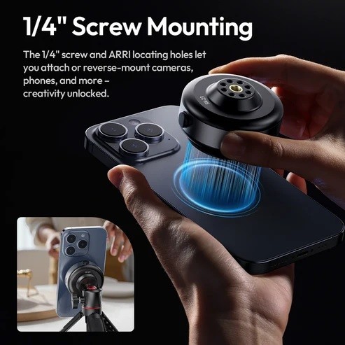 Ulanzi SK-23 Electric Suction Base - Đế hút từ tính đa năng cho điện thoại, DJI Action cam khả năng tải 1kg