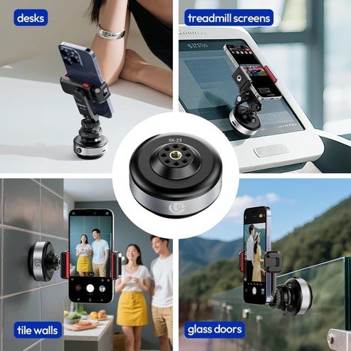 Ulanzi SK-23 Electric Suction Base - Đế hút từ tính đa năng cho điện thoại, DJI Action cam khả năng tải 1kg