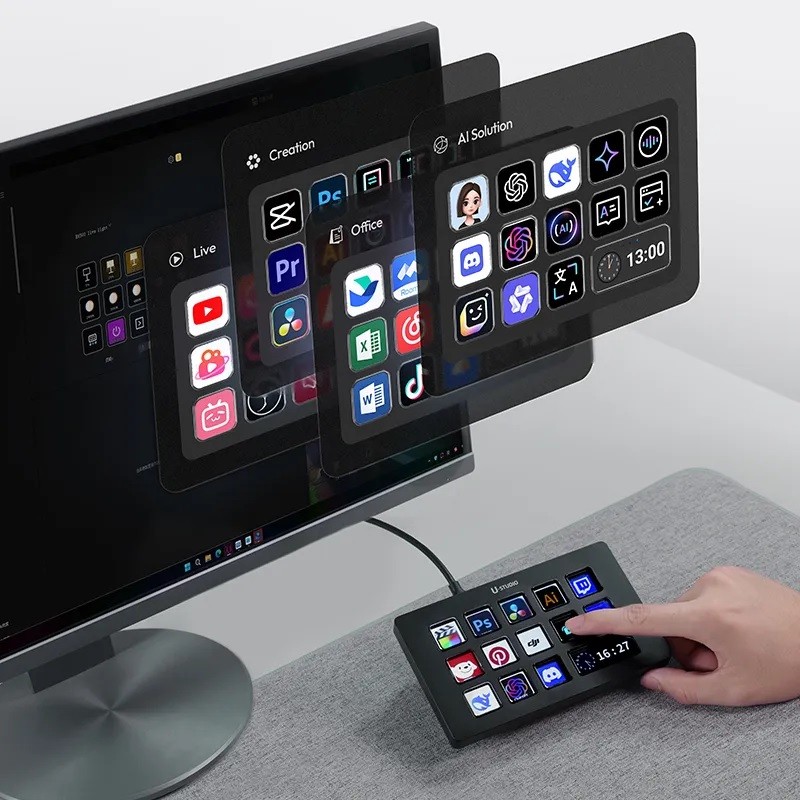Ulanzi D200H Stream Deck Dock AI - Tich hợp 13 phím Macro chức năng