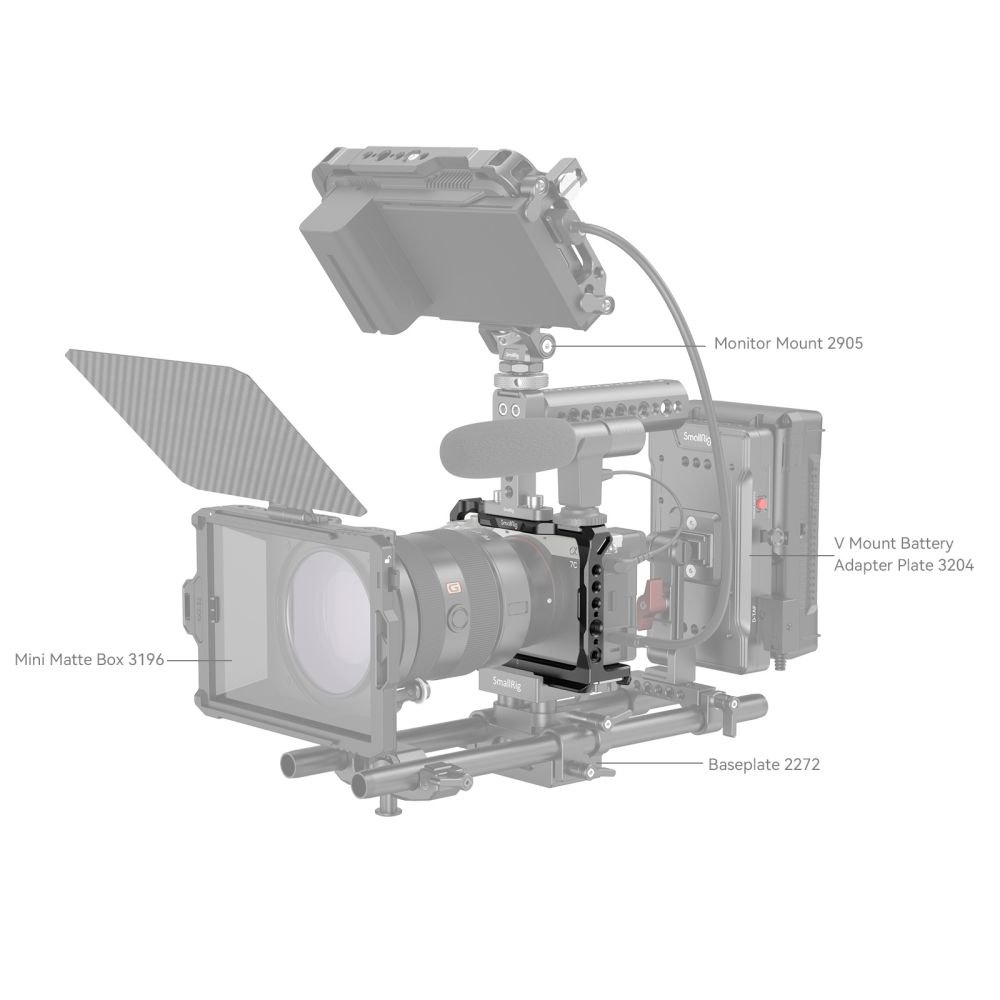 SmallRig Camera Cage with Side Handle for Sony A7C 3212 / Smallrig 3212B