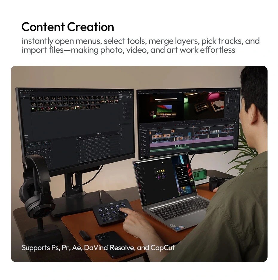 Ulanzi D200H Stream Deck Dock AI - Tich hợp 13 phím Macro chức năng