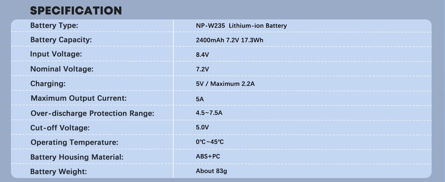 Pin Viltrox TNP-W235 tích hợp cổng sạc Type-C cho máy ảnh Fujifilm