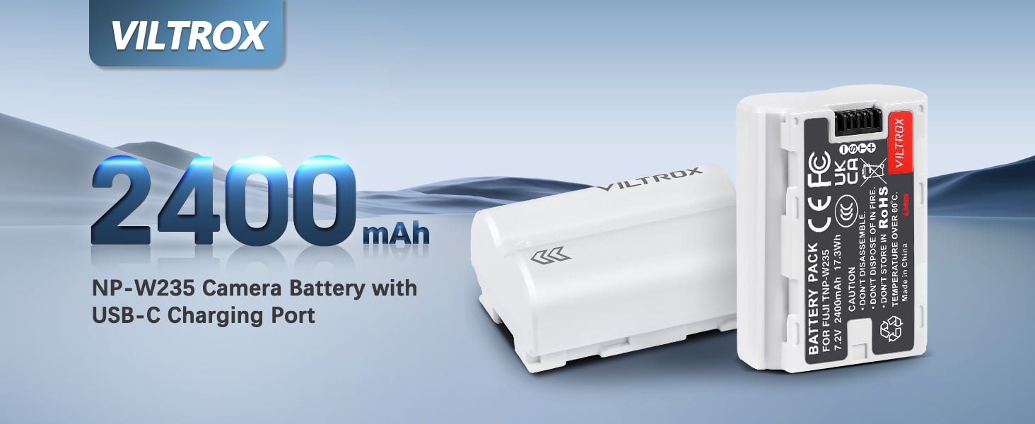 Pin Viltrox TNP-W235 tích hợp cổng sạc Type-C cho máy ảnh Fujifilm