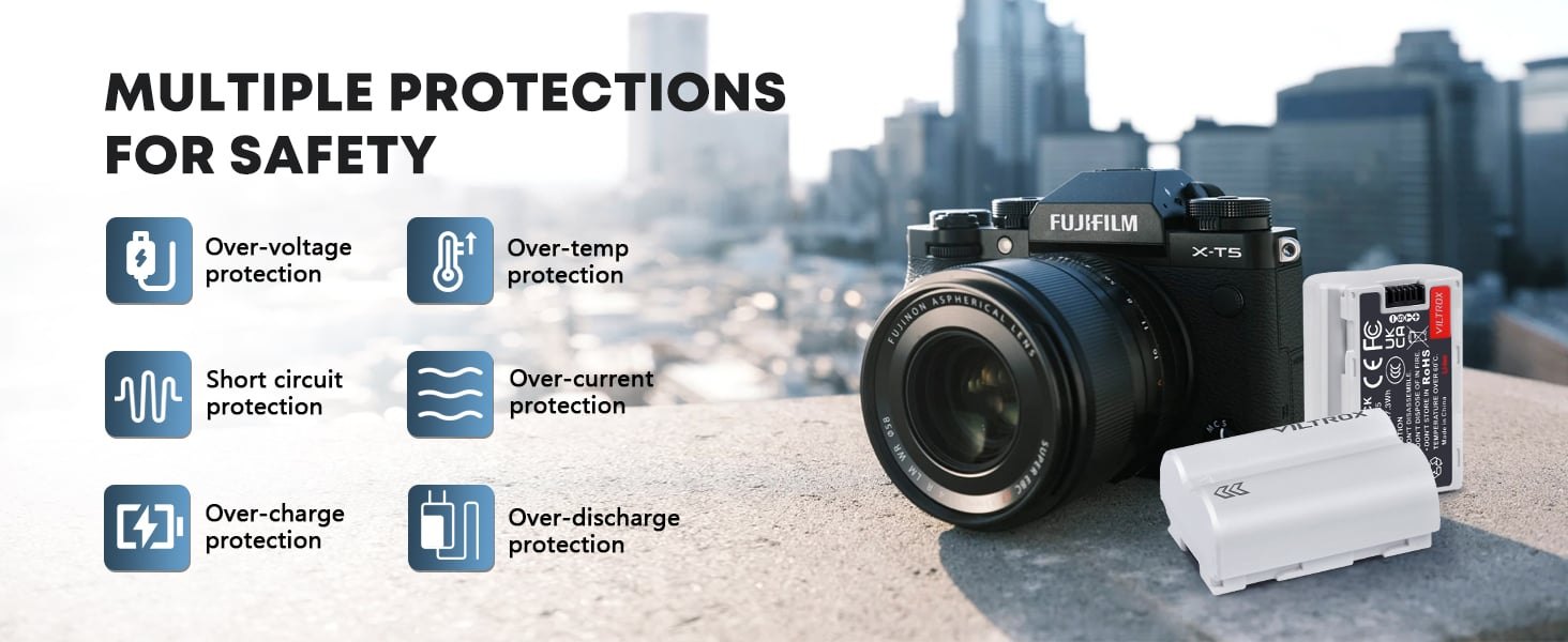 Pin Viltrox TNP-W235 tích hợp cổng sạc Type-C cho máy ảnh Fujifilm