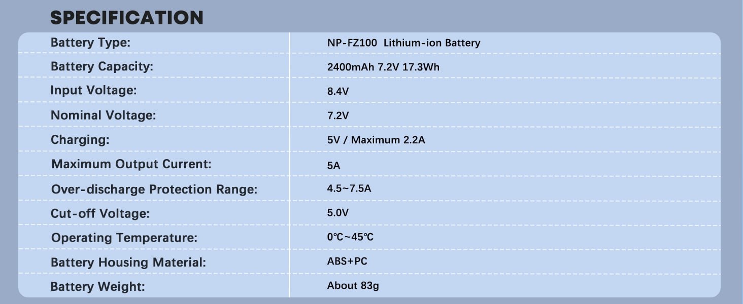 Pin Viltrox TNP-FZ100 tích hợp cổng sạc Type-C cho máy ảnh Sony