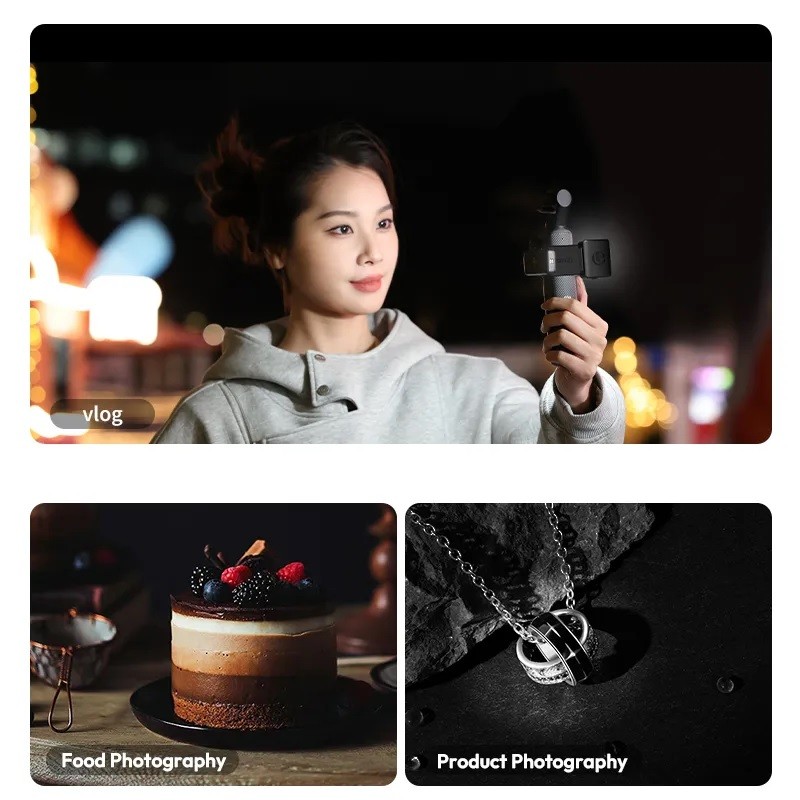 Ulanzi LM001 - Đèn trợ sáng mini cho DJI Pocket 3 tích hợp pin 500mAh
