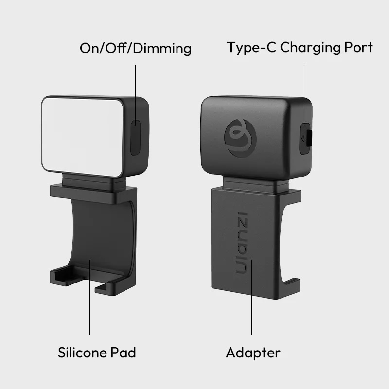 Ulanzi LM001 - Đèn trợ sáng mini cho DJI Pocket 3 tích hợp pin 500mAh