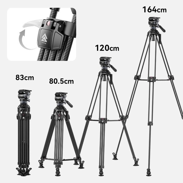 Chân quay Tripod Ulanzi T046 VideoFast Heavy Duty chất liệu Carbon Fiber 164cm