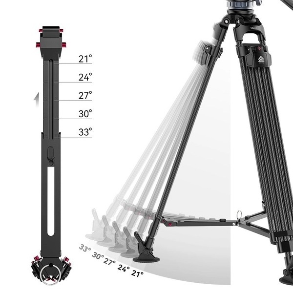 Chân quay Tripod Ulanzi T046 VideoFast Heavy Duty chất liệu Carbon Fiber 164cm
