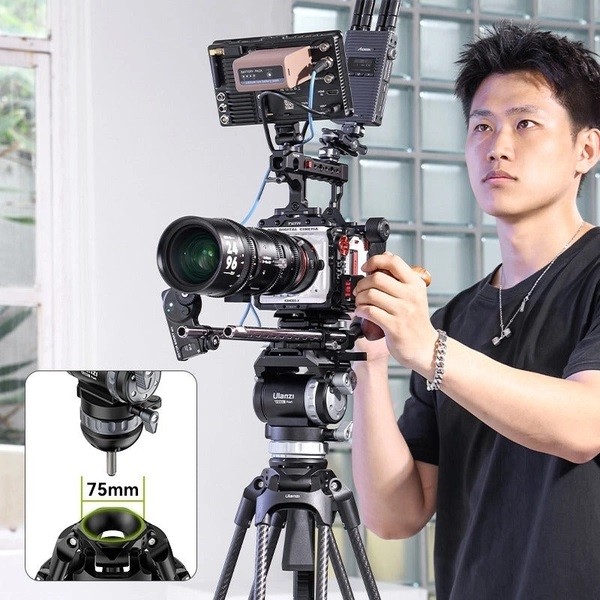 Chân quay Tripod Ulanzi T046 VideoFast Heavy Duty chất liệu Carbon Fiber 164cm