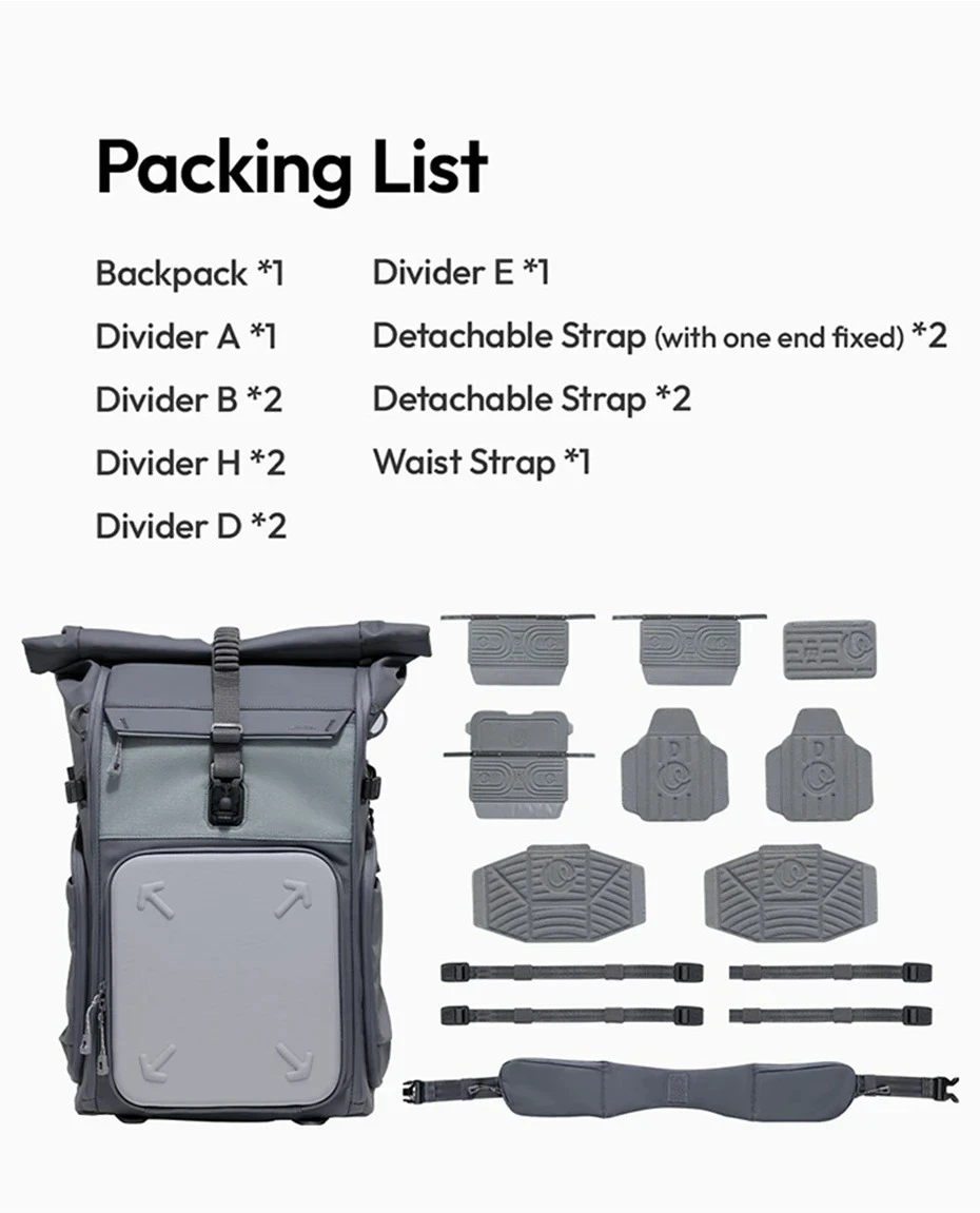Balo máy ảnh cao cấp Ulanzi BP-04 dung tích 25L hoạt động với Apple Find My chính hãng