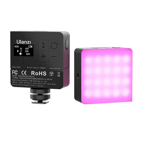 Ulanzi VL49 Pro Rechargeable Mini RGB Light - LT001 kèm tấm tản Diffuser và tản tổ ong