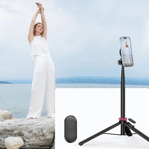 Ulanzi MT-84 chân tripod kết nối magsafe tích hợp remote bluetooth chiều cao 147cm