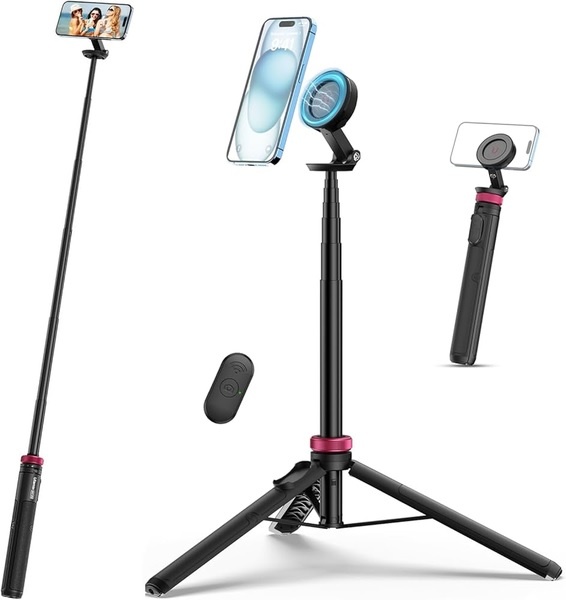 Ulanzi MT-84 chân tripod kết nối magsafe tích hợp remote bluetooth chiều cao 147cm