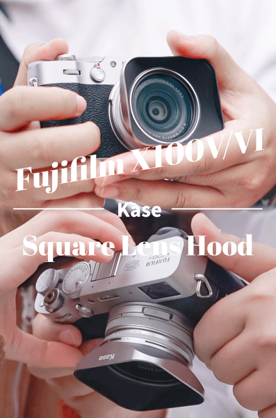 Kase Square Lens Hood + MCUV (III) For Fujifilm X100VI Black / Silver