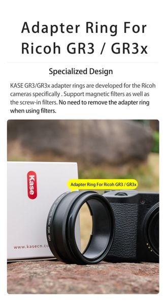 Kase Square Lens Hood + MCUV (III) For Fujifilm X100VI Black / Silver