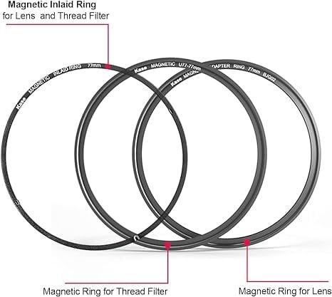 Kase Magnetic Lens Filter Adapter Ring Kit Pro