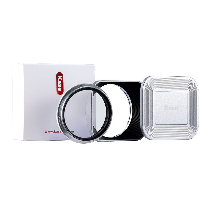 Kase Square Lens Hood + MCUV (III) + Cap For Fujifilm X100VI Black / Silver