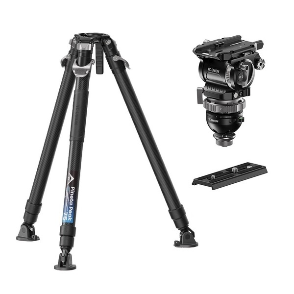 Tripod YC Onion Pineta Peak Carbon Fiber kèm Bowlhead RB75 + Fluidhead CB7 + Quick Release Plate Manfrotto