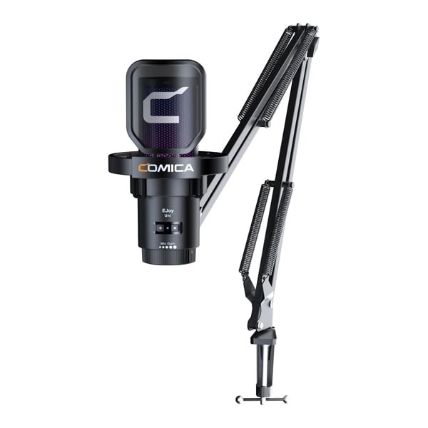 Comica EJoy Uni RGB Cardioid Condenser USB Microphone ( kèm tay boom)- Màu Đen