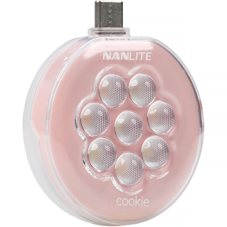 Nanlite cookie USB-C Mini Round LED (Coral Pink) - bảo hành 2 năm