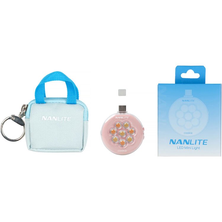 Nanlite cookie USB-C Mini Round LED (Coral Pink) - bảo hành 2 năm
