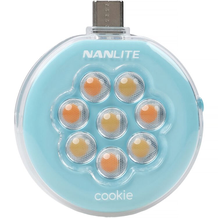 Nanlite cookie USB-C Mini Round LED (Cyan Blue) - Bảo hành 2 năm