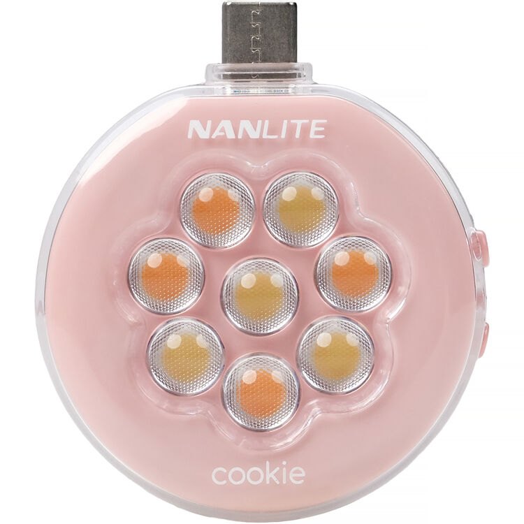 Nanlite cookie USB-C Mini Round LED (Coral Pink) - bảo hành 2 năm