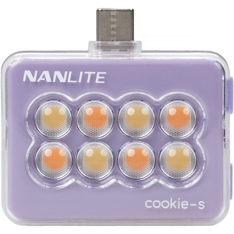 Nanlite cookie USB-C Mini Square LED (Lavender)