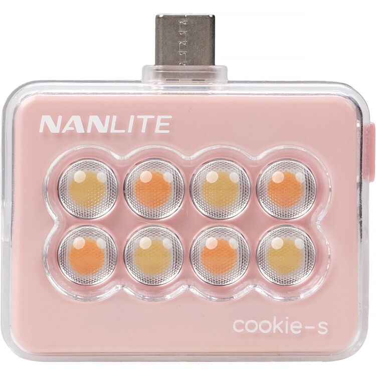 Nanlite cookie USB-C Mini Square LED (Coral Pink)