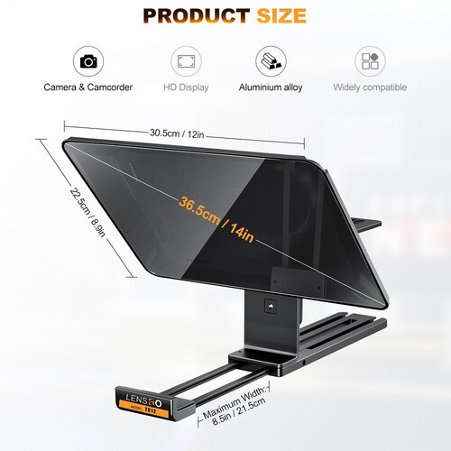 Máy nhắc chữ LENSGO TC12 Teleprompter cho máy ảnh / ipads