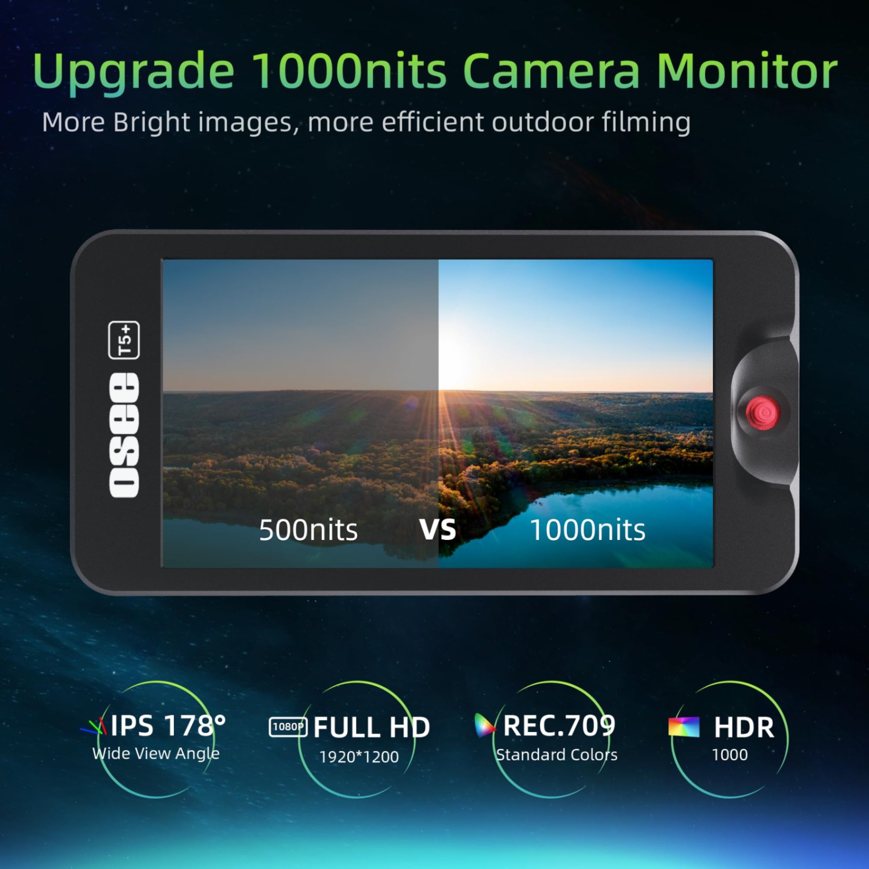 OSEE T5+ 5.5" 1000nits HDR Video Field Monitor
