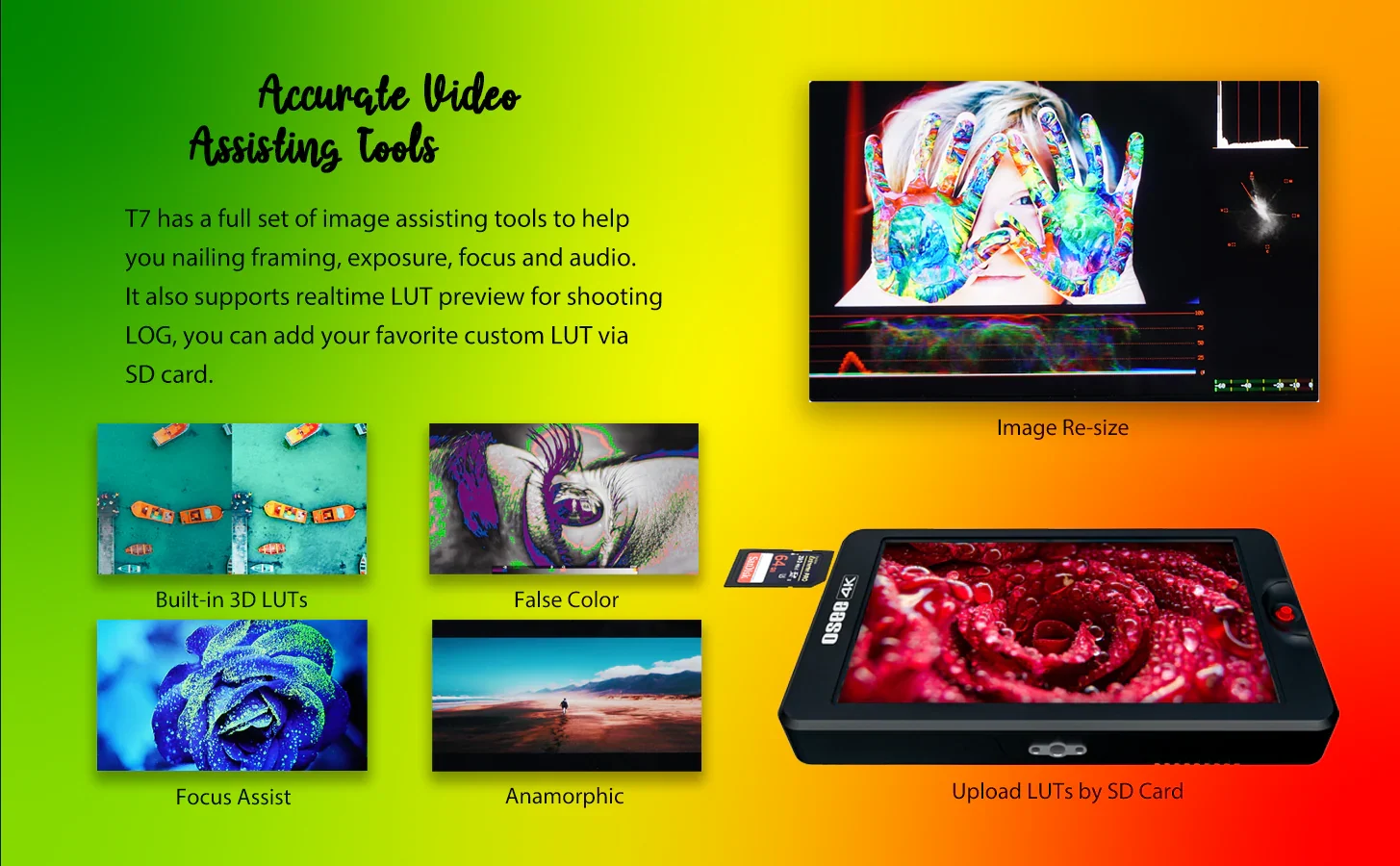 OSEE T7 7" HDR On-Camera Field Monitor Kit
