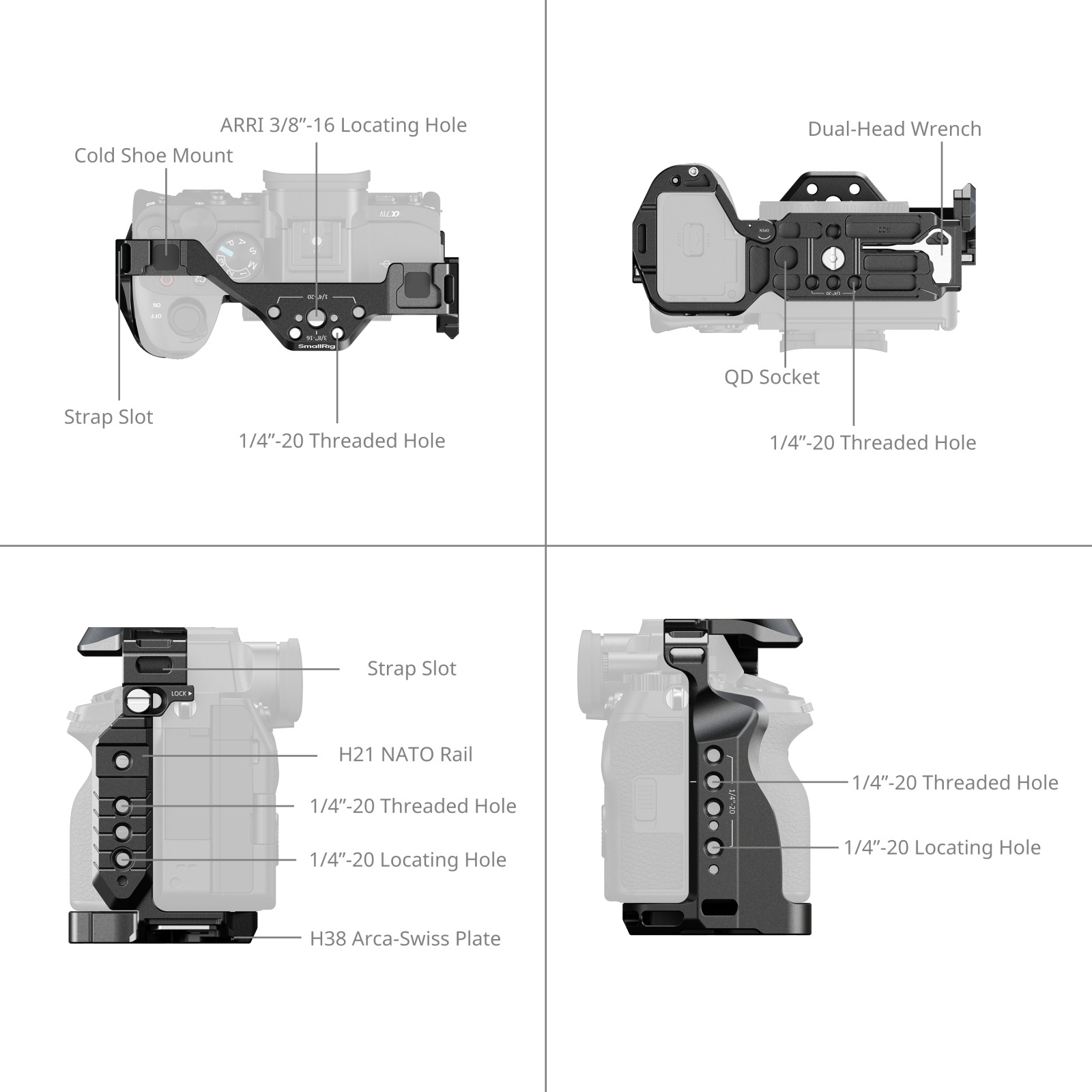 Khung SMALLRIG Camera Cage for Selected Sony Cameras 3667C