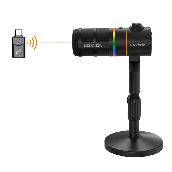 Comica EJoy D10 PRO RGB Cardioid Dynamic Wireless Microphone