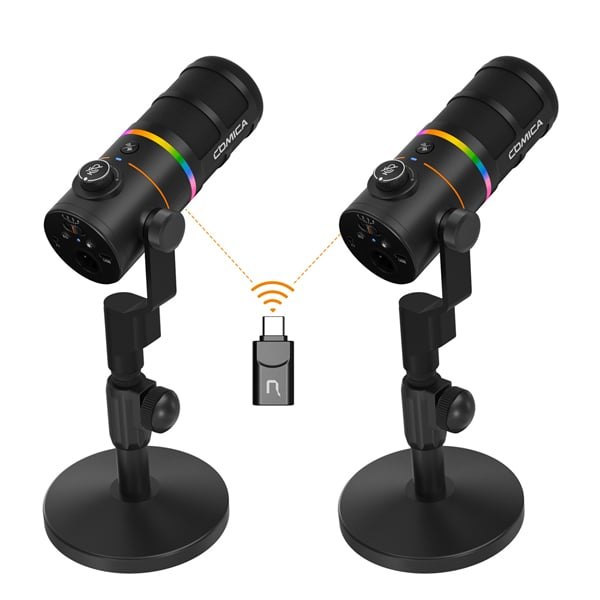 Comica EJoy D10 PRO RGB Cardioid Dynamic Wireless Microphone