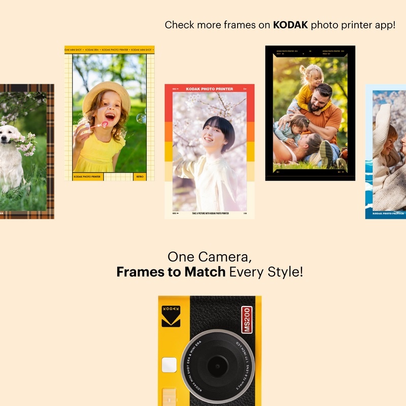 Kodak Instant Cam Mini 2 ERA MS200 - Yellow Black/Black
