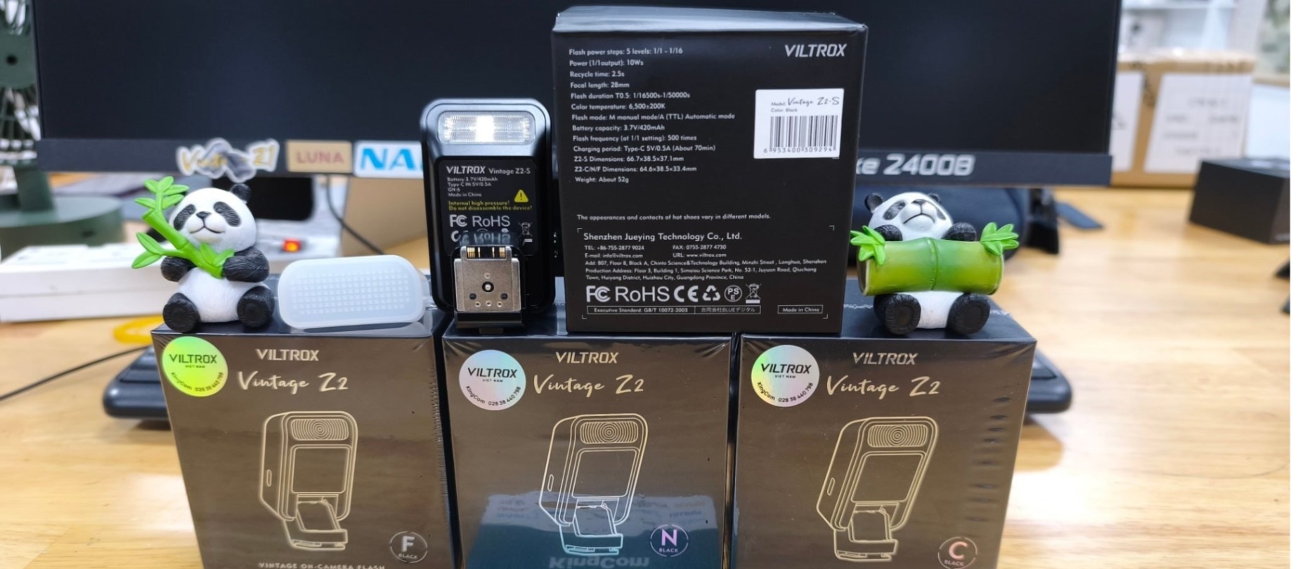 Đèn Flash Viltrox Vintage Z2 (Mẫu mới 2026) Auto TTL Cho Máy Ảnh Sony, Fujifilm, Nikon, Canon - Chính Hãng