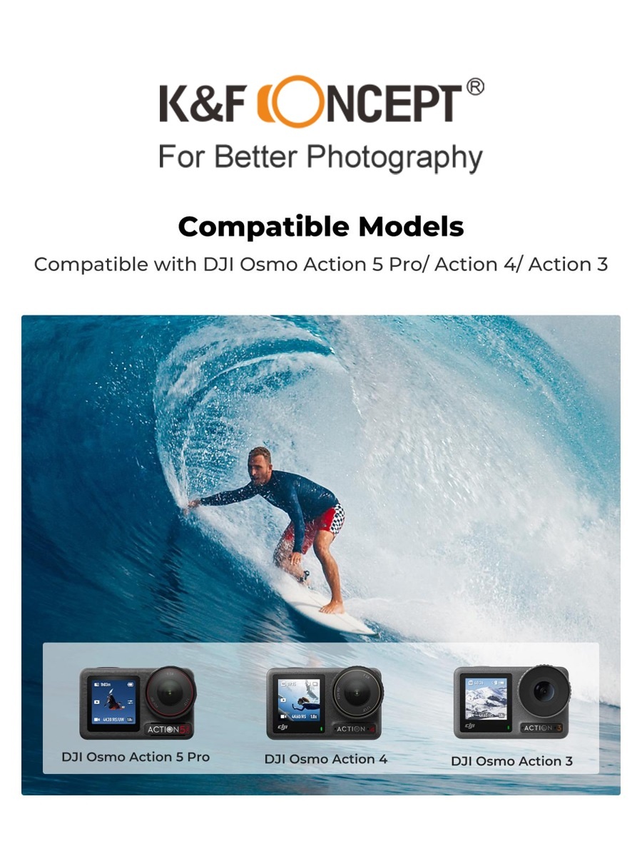 Pin K&F CONCEPT dành cho Osmo 360 Osmo Action 5 Pro/4/3 | Bộ 3 Pin + Sạc