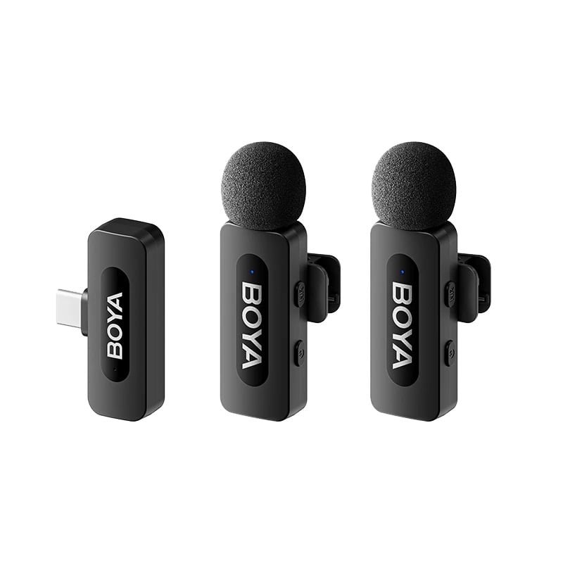 BOYA BY-V1/V10/V2/V20 V2.0 Micro Không Dây Ve Áo Micro Khử Tiếng Ồn Vlogging Mic Cho iPhone Android