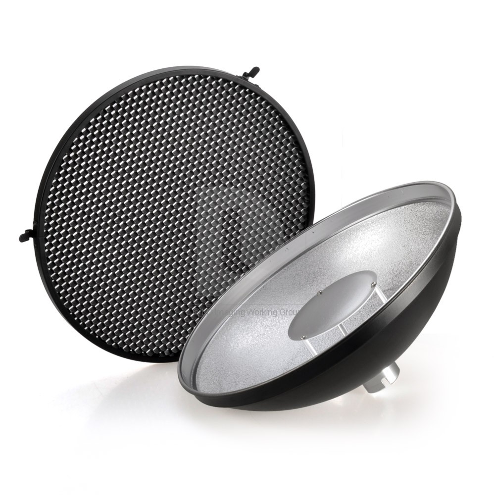 Beauty dish honeycomb Φ42cm (silver)-Chóa+ lưới Tổ ong Φ42cm